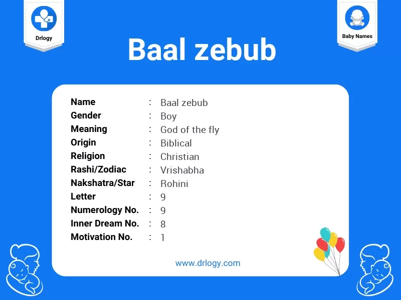 Baal Zebub Name Meaning